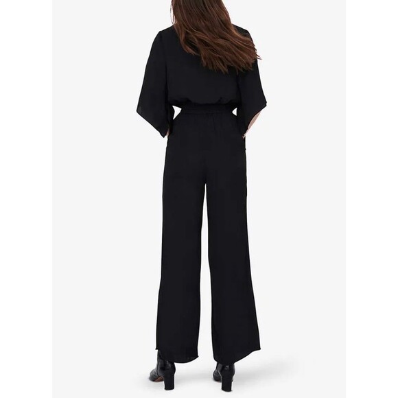 Maje Pasham Wide-Leg Satin Jumpsuit - Picture 2 of 5